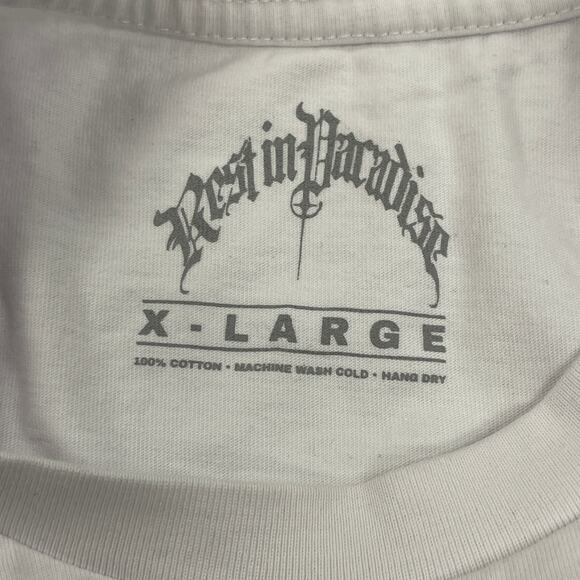 Rest In Paradise Triple Skeletons Tee T Shirt White Size XL B4 - Picture 3 of 4